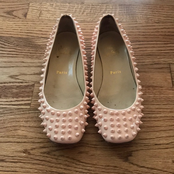 Christian Louboutin Shoes - Christian Louboutin light pink spiked flats